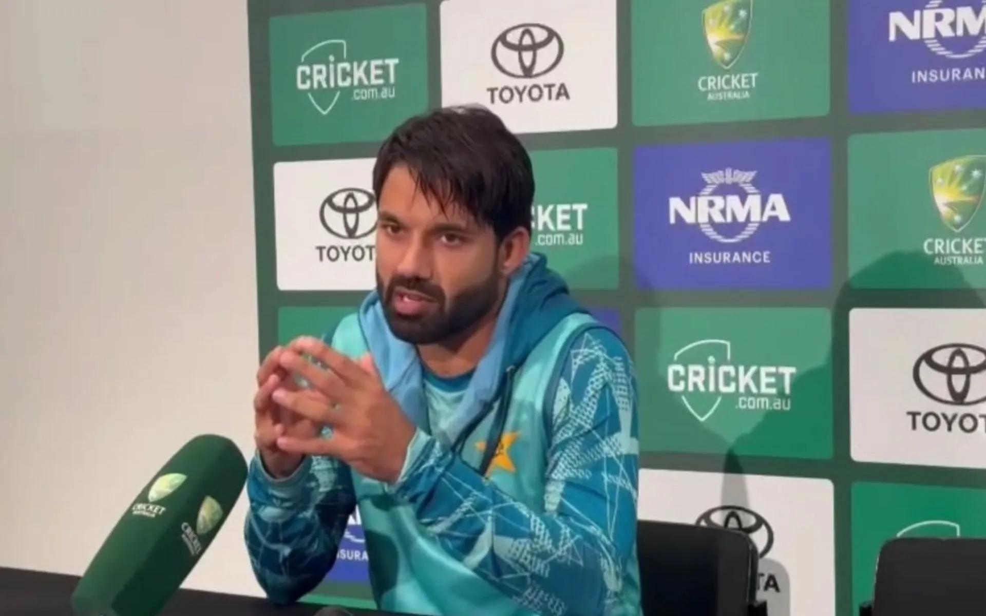 Mohammad Rizwan addresses the media [Source: @CallMeSheri1/X.com]