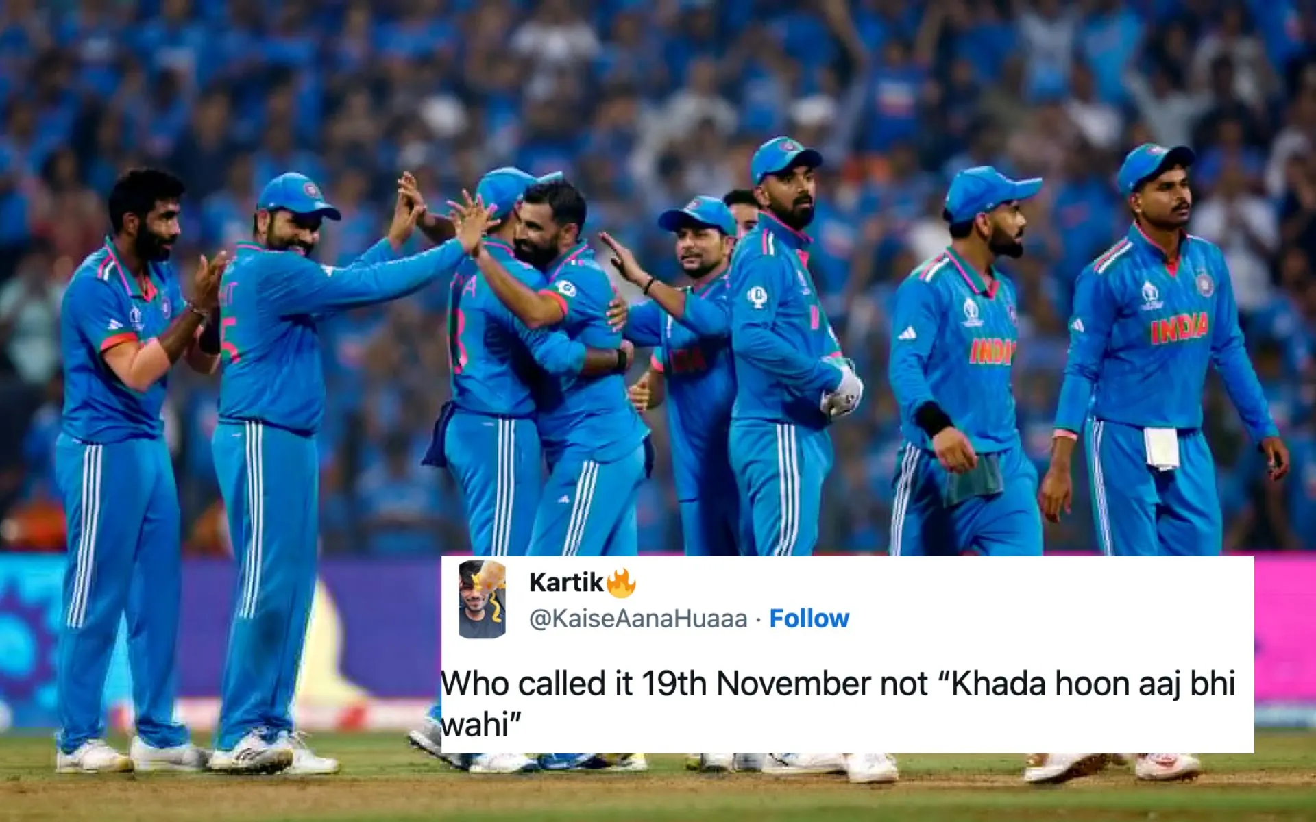 India lost the ODI World Cup To Australia (Source:@CricCrazyJohns,x.xom)