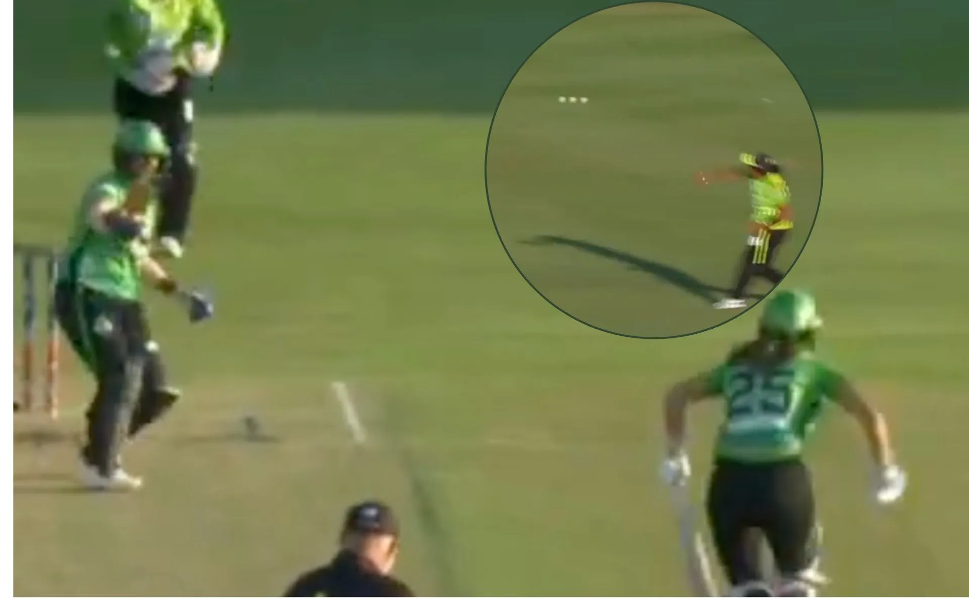 Chamari Athapaththu Effected a brilliant run-out from backward point [Source: Screen Grab from @WBBL/x.com]