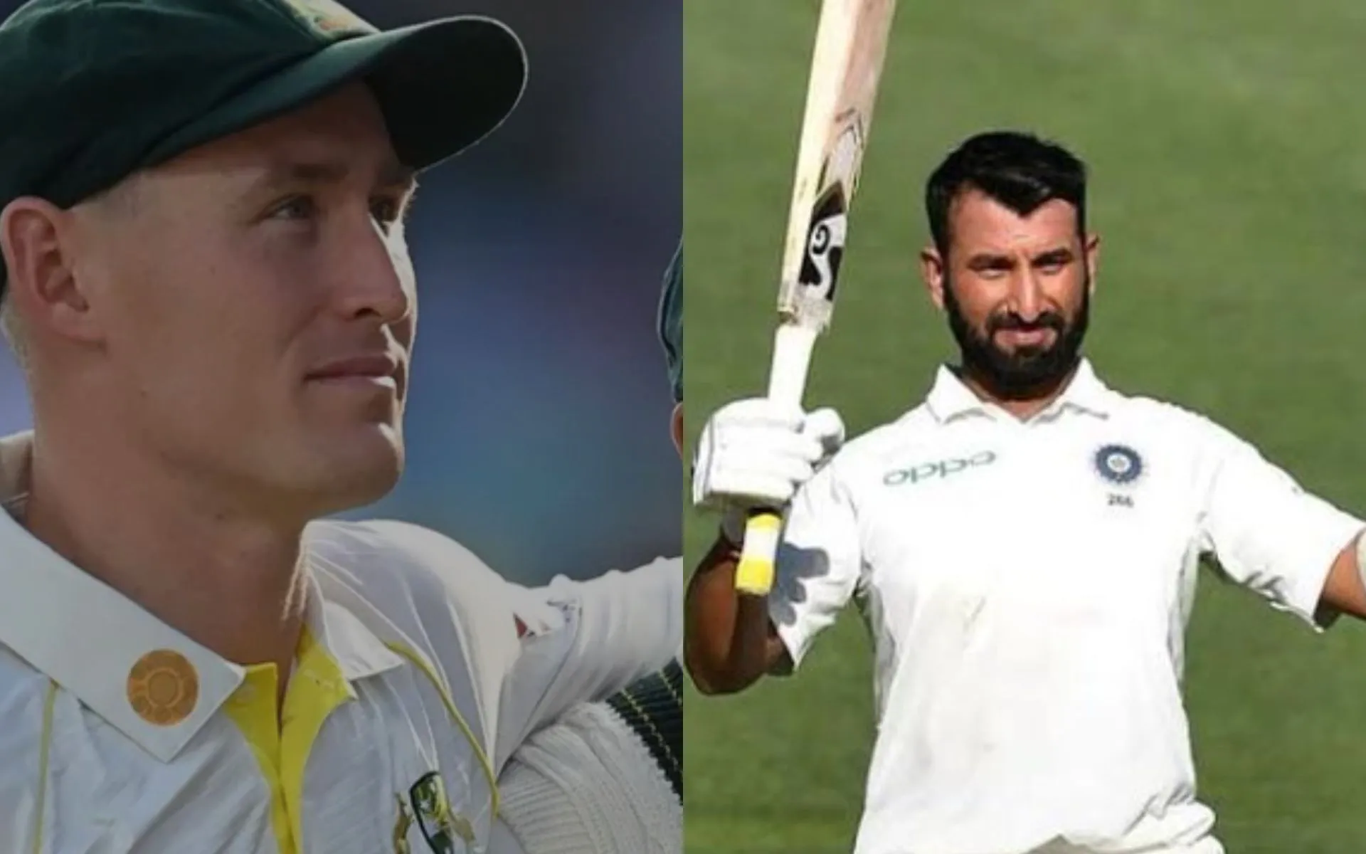 Marnus Labuschagne, Cheteshwar Pujara (Source: @cricket.com.au, @sujeetsuman1991/x.com)