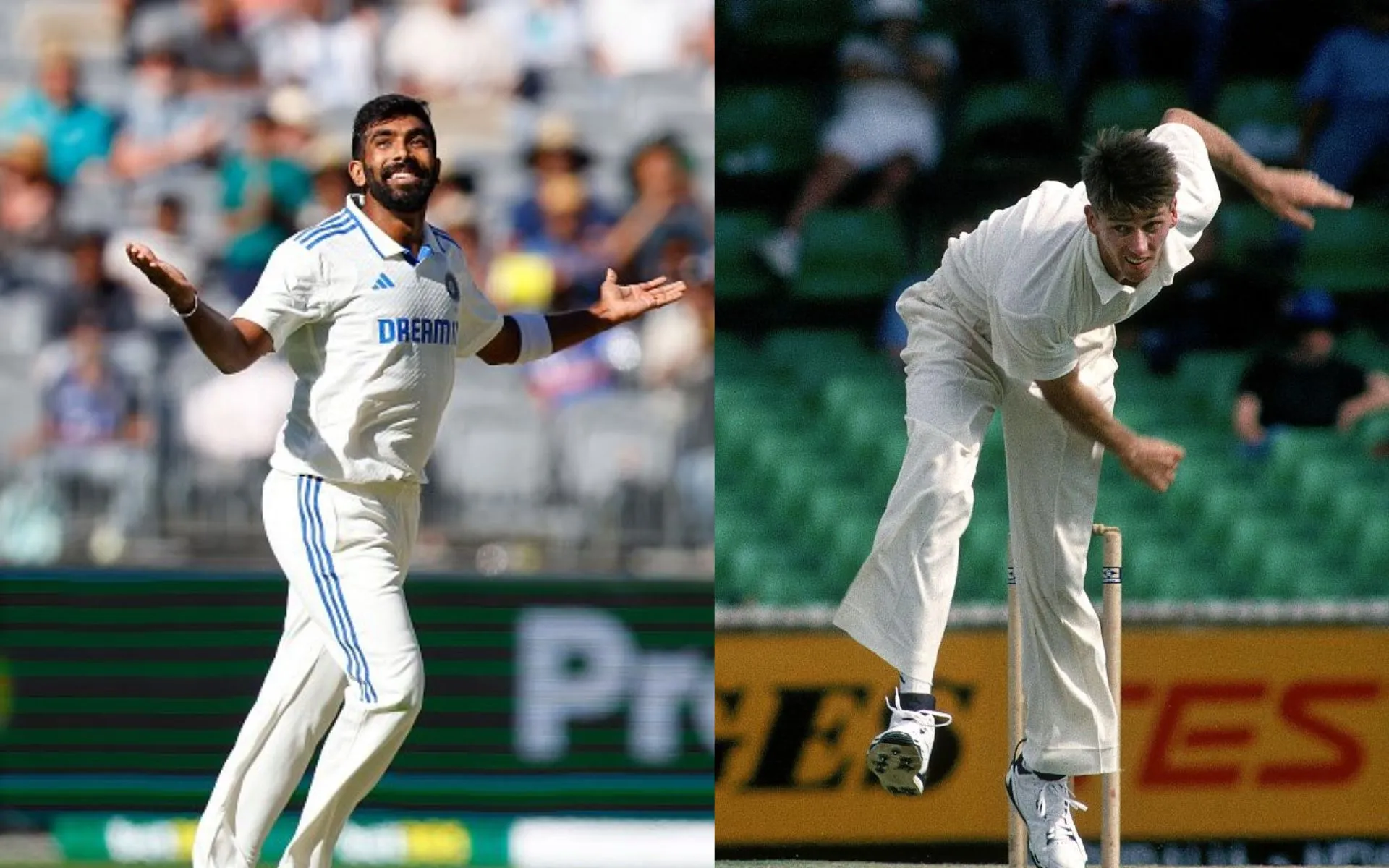 Glenn McGrath and Bumrah - (Source:@Johns/X.com)