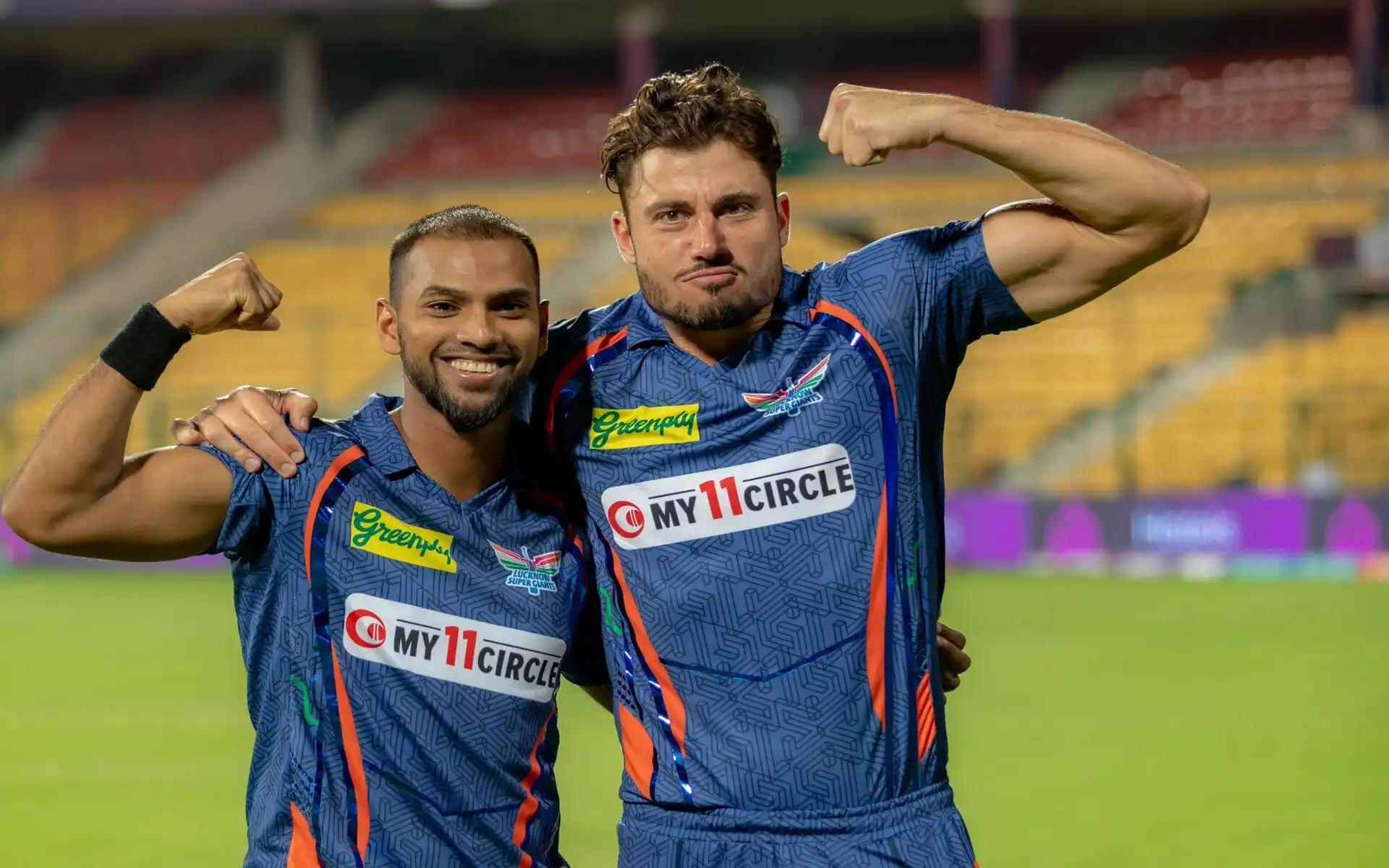 Nicholas Pooran and Marcus Stoinis (Source: @CricCrazyJohns/x.com)