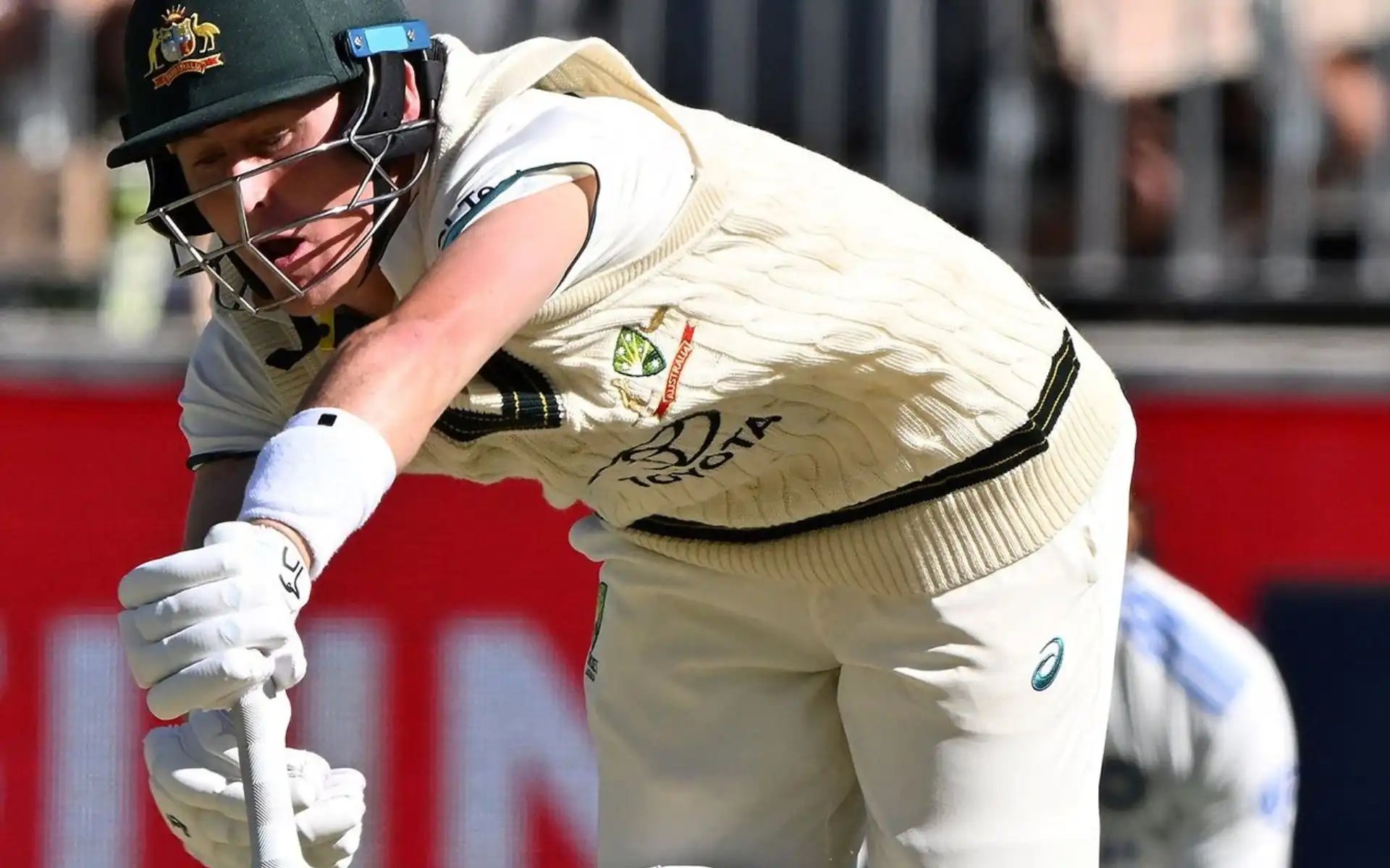 Marnus Labuschagne during the Perth Test [Source: @ESPNcricinfo/x.com]