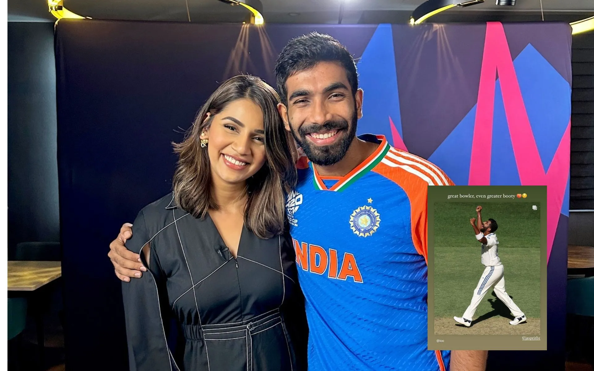 Sanjana Ganesan’s post for Jasprit Bumrah (Source:@india_fantasy,x.com)