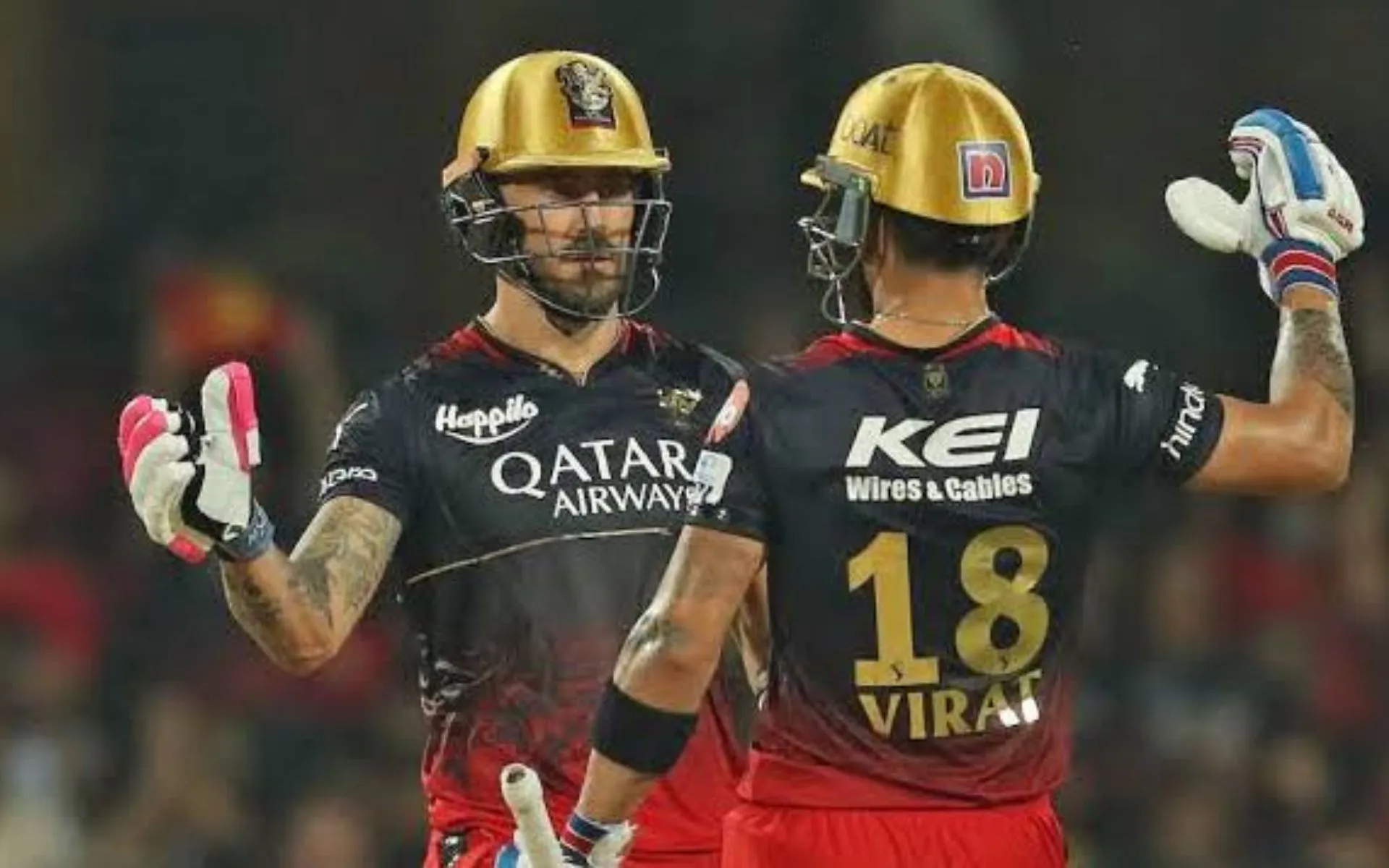 Virat Kohli and Faf du Plessis together (Source:@BreatheKohli/X.com)