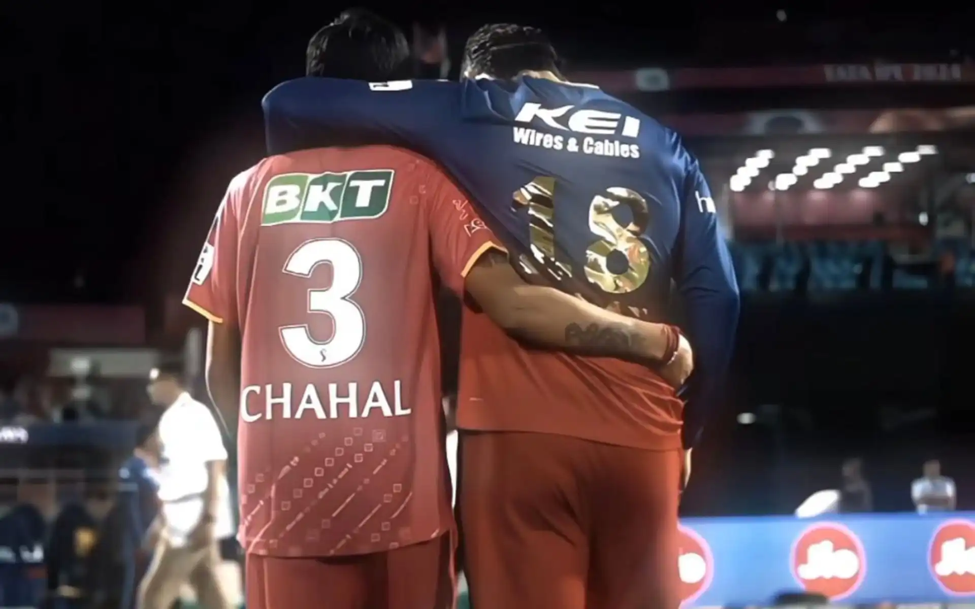 Yuzvendra Chahal with Virat Kohli during IPL (Source: @yuzi_chahal/X.com)