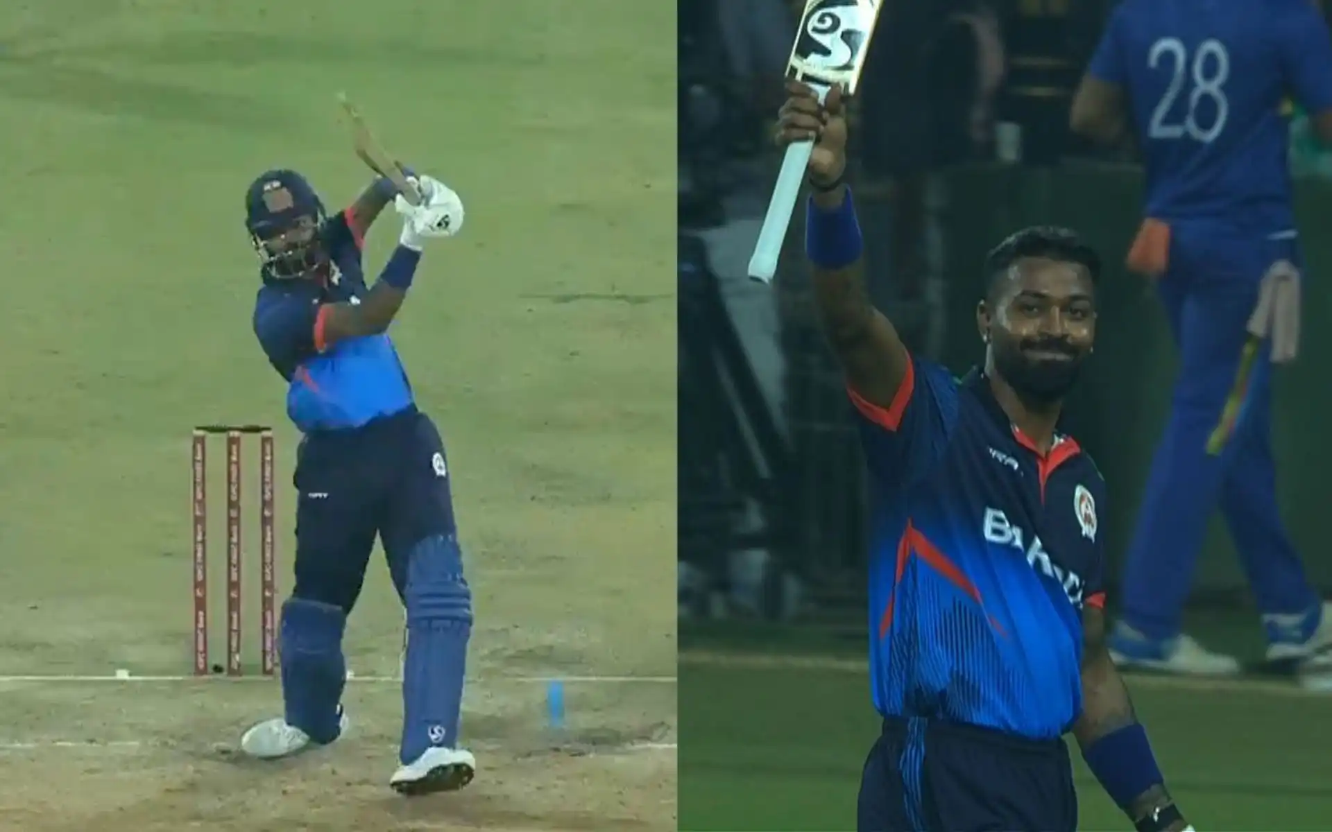 Hardik Pandya makes statement in SMAT game between Baroda and Gujarat [Source: @BCCIdomestic/X.com]