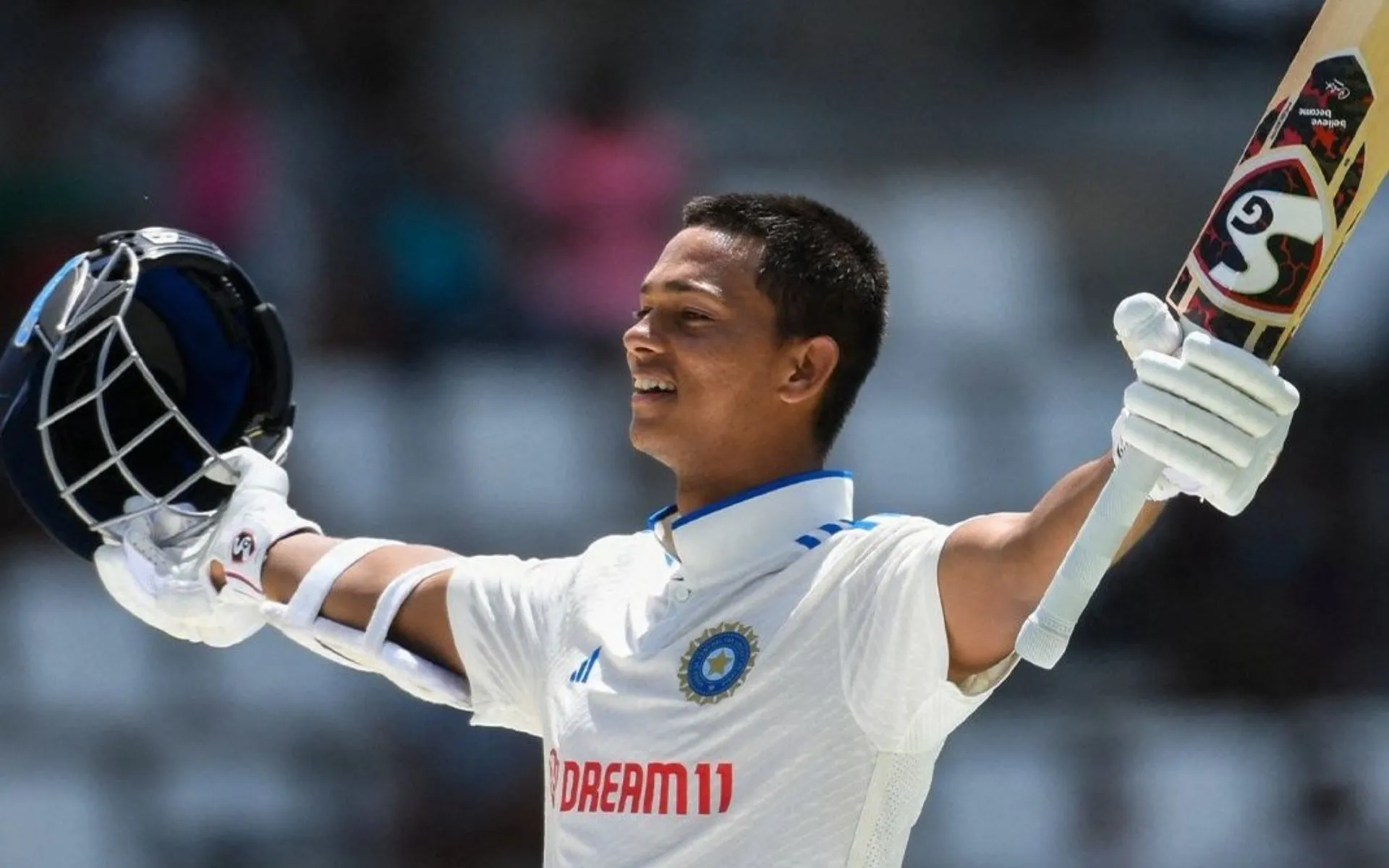 Yashasvi Jaiswal scored a century on Test debut (Source:@CricCrazyJohns/X.com)