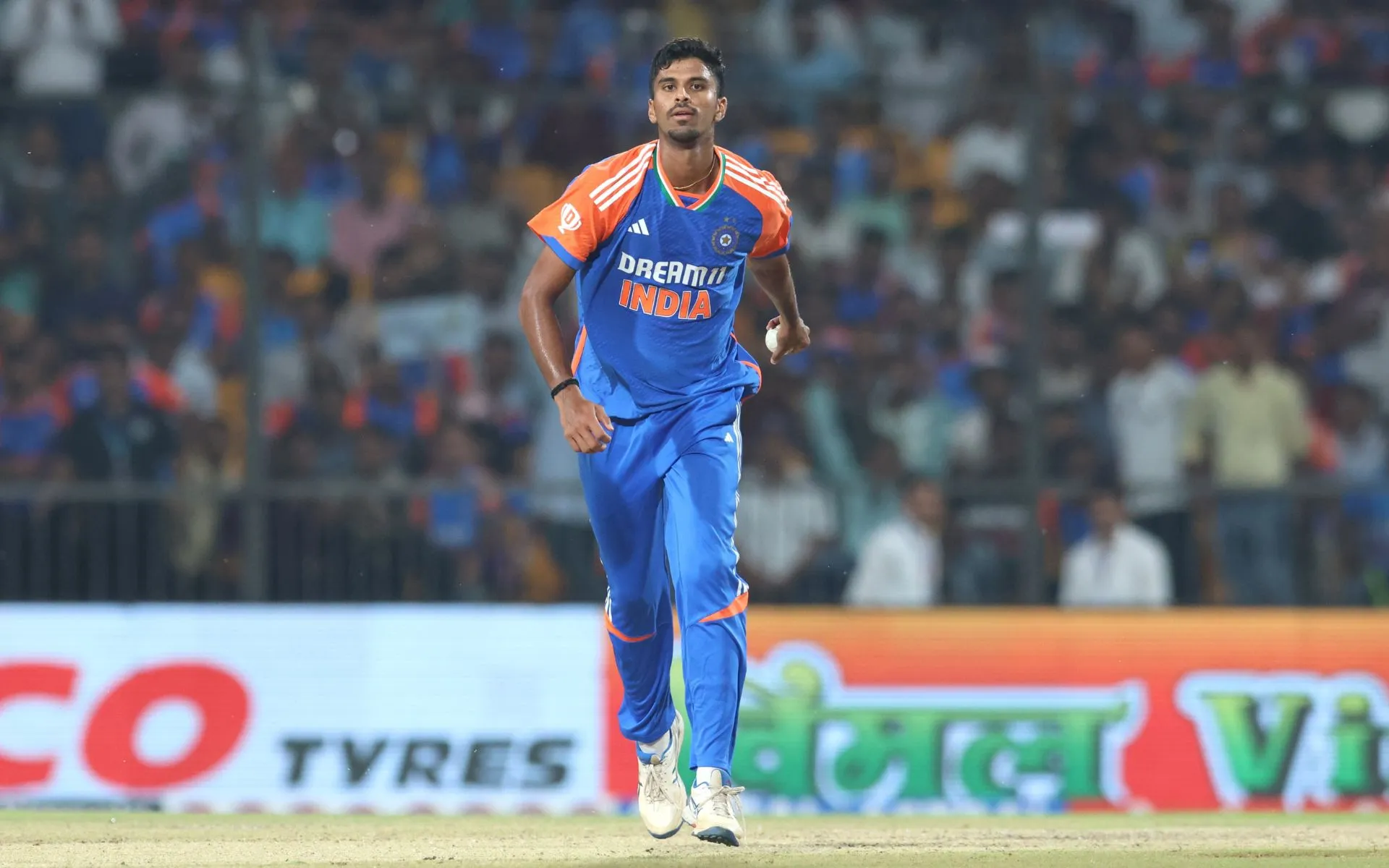 Washington Sundar in action for India [Source: @BCCI/x]
