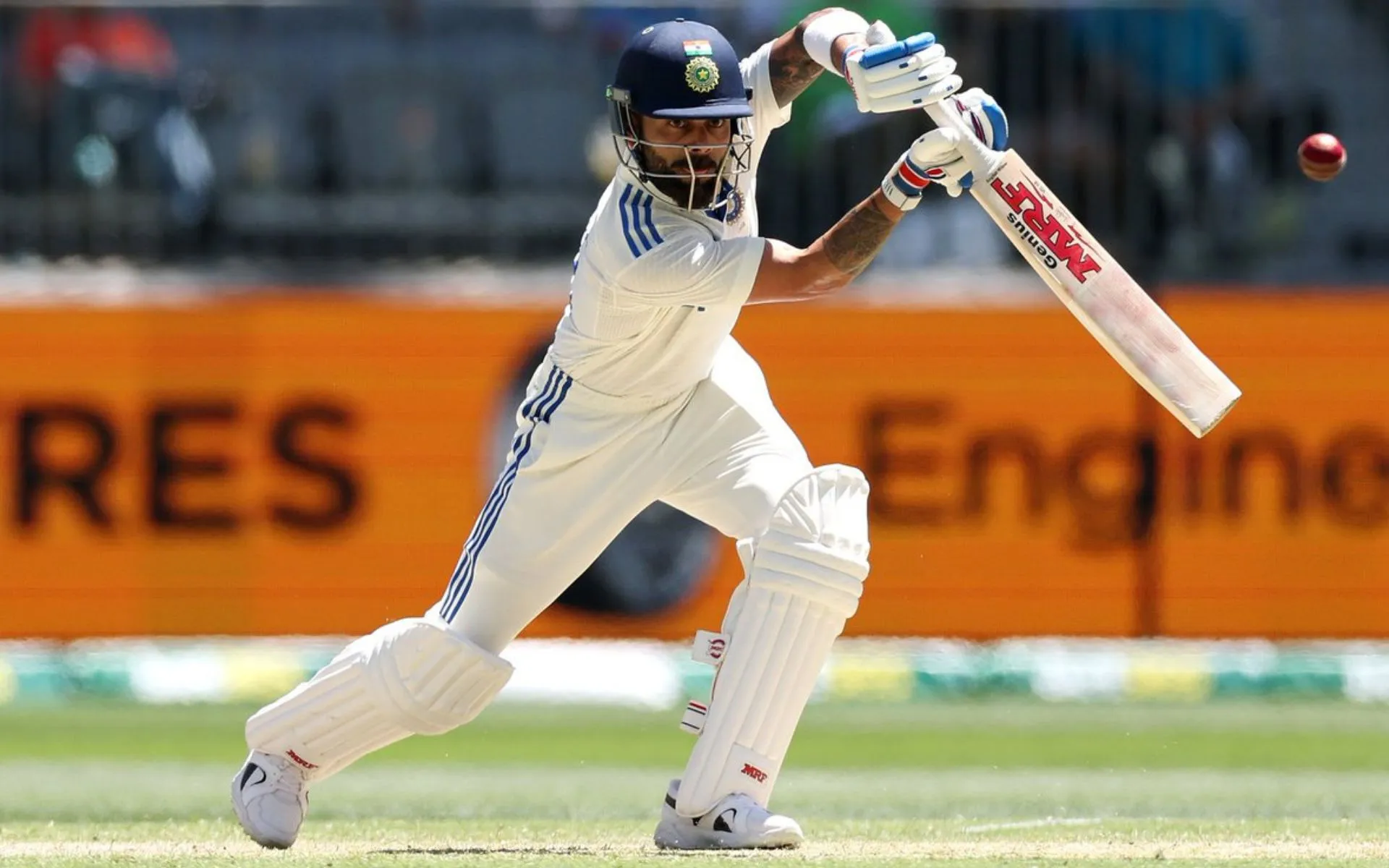 Virat Kohli batting in Test cricket (Source:@LevelOfMarco/X.com)