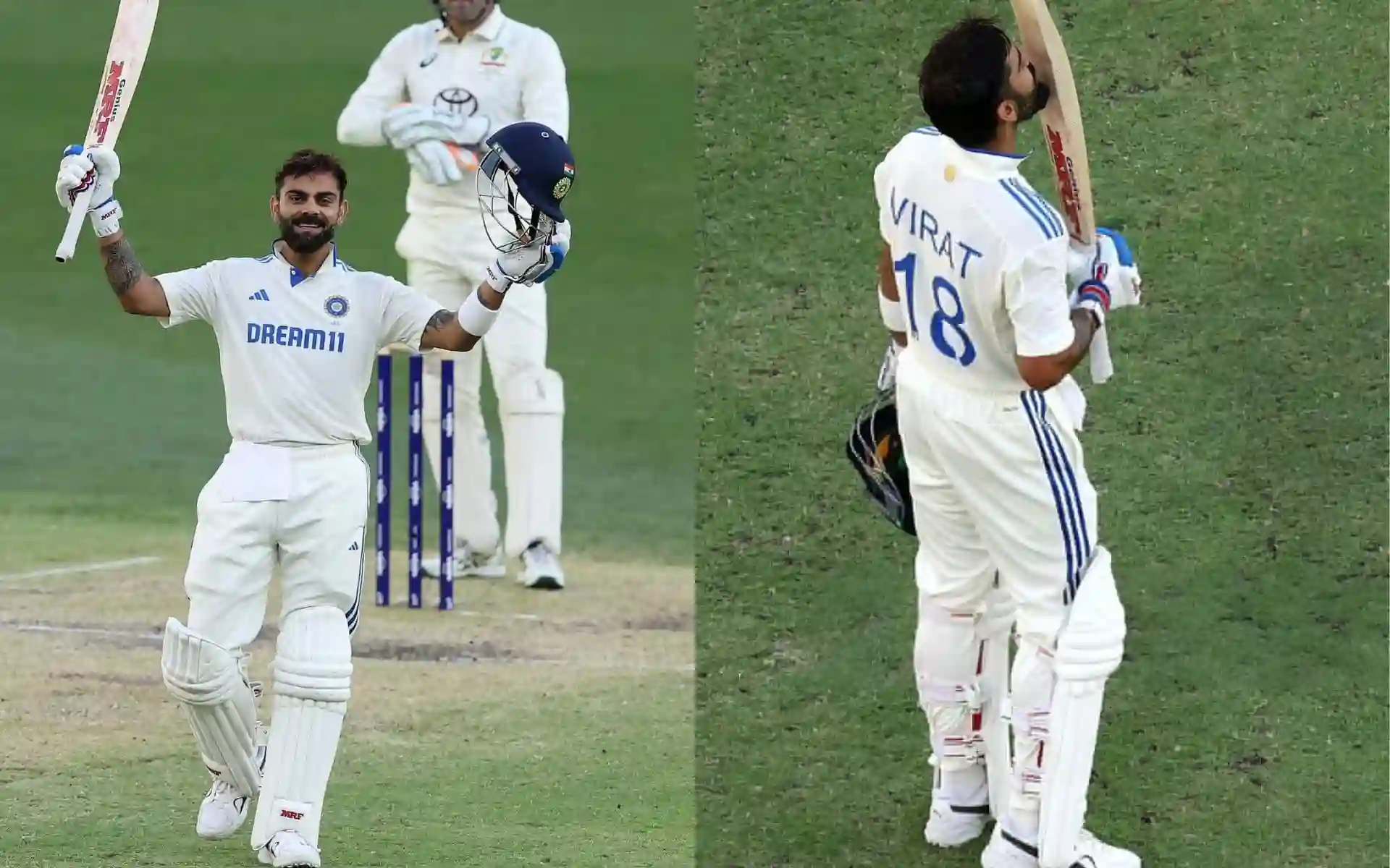 Virat Kohli's gesture after century (Source:@ShamimSports,x.com)