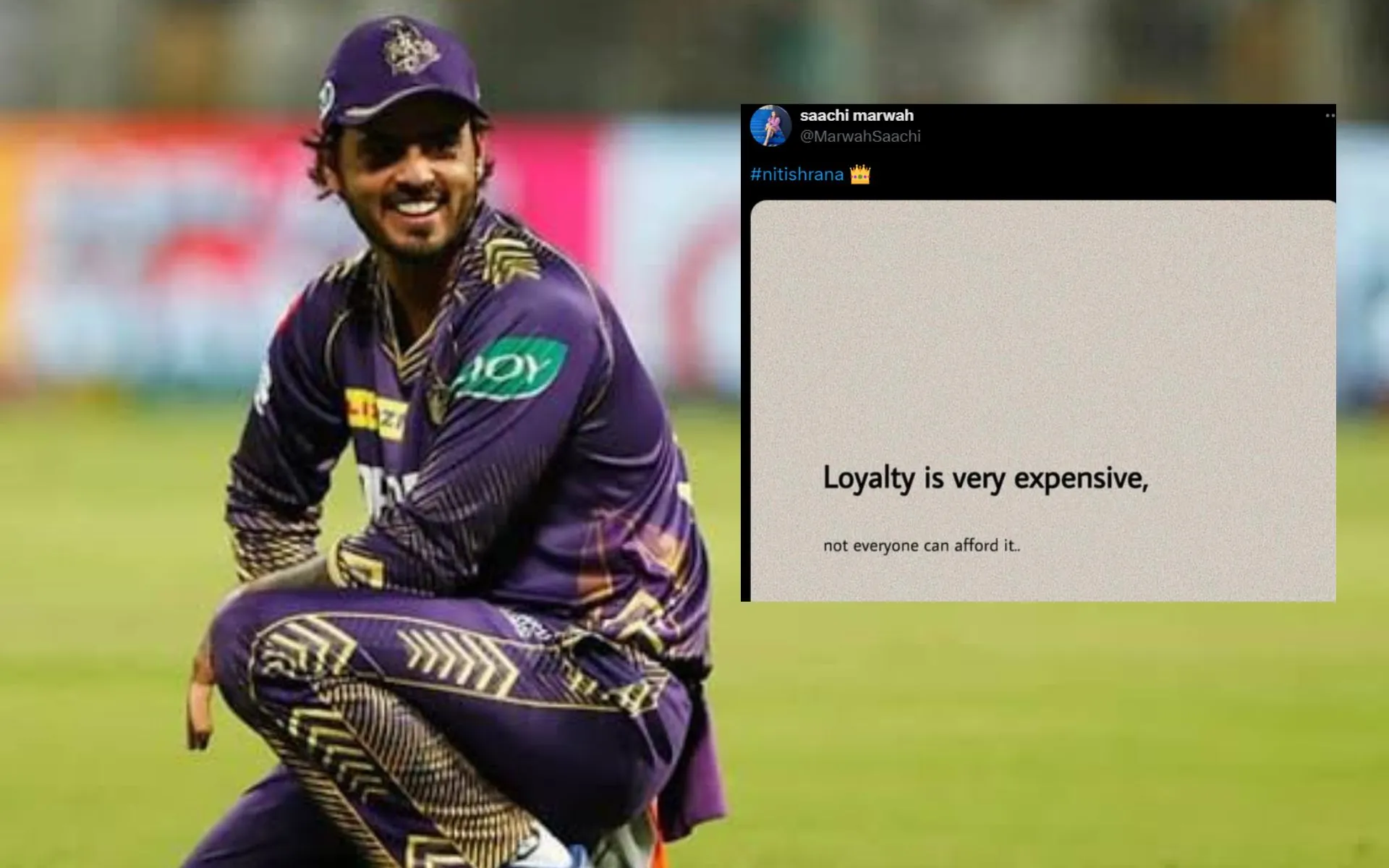 Nitish Rana's wife hints at heartbreak after KKR passes Rana in IPL auction [Source: @tigerpranav1/X.com]