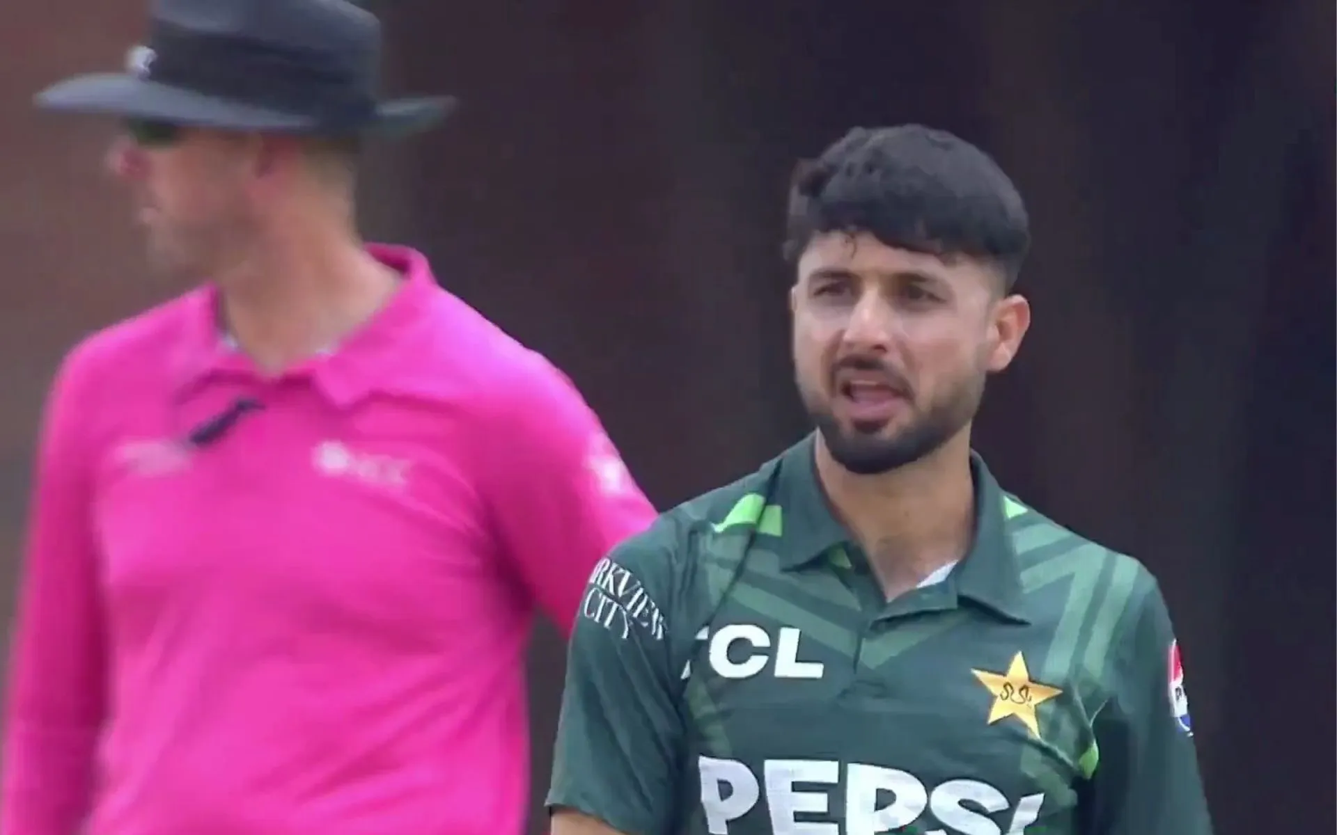 Abrar Ahmed in action against Zimbabwe in the second ODI [Source: @grassrootscric/x]