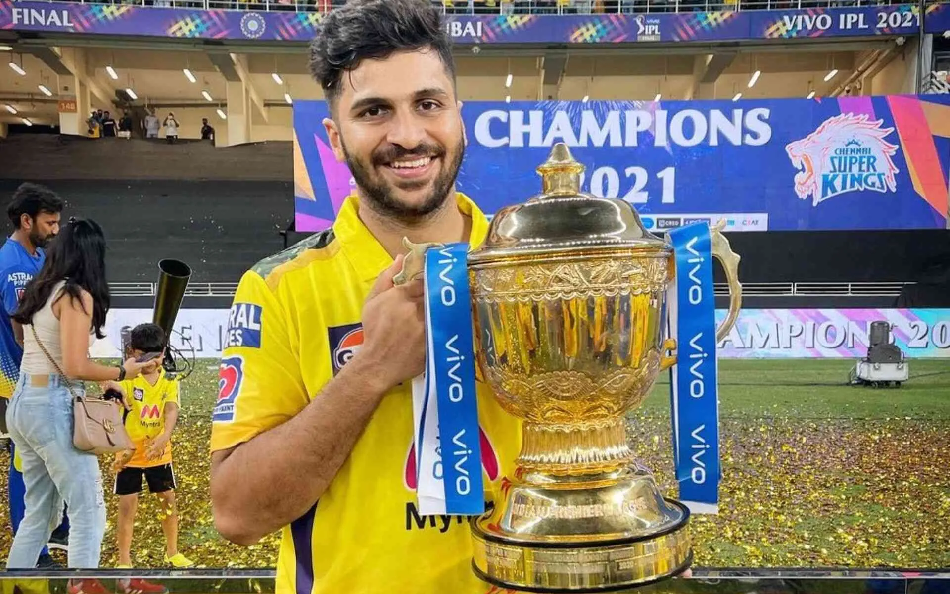 Shardul Thakur after IPL 2021 final (Source:@Cricketracker/X.com)