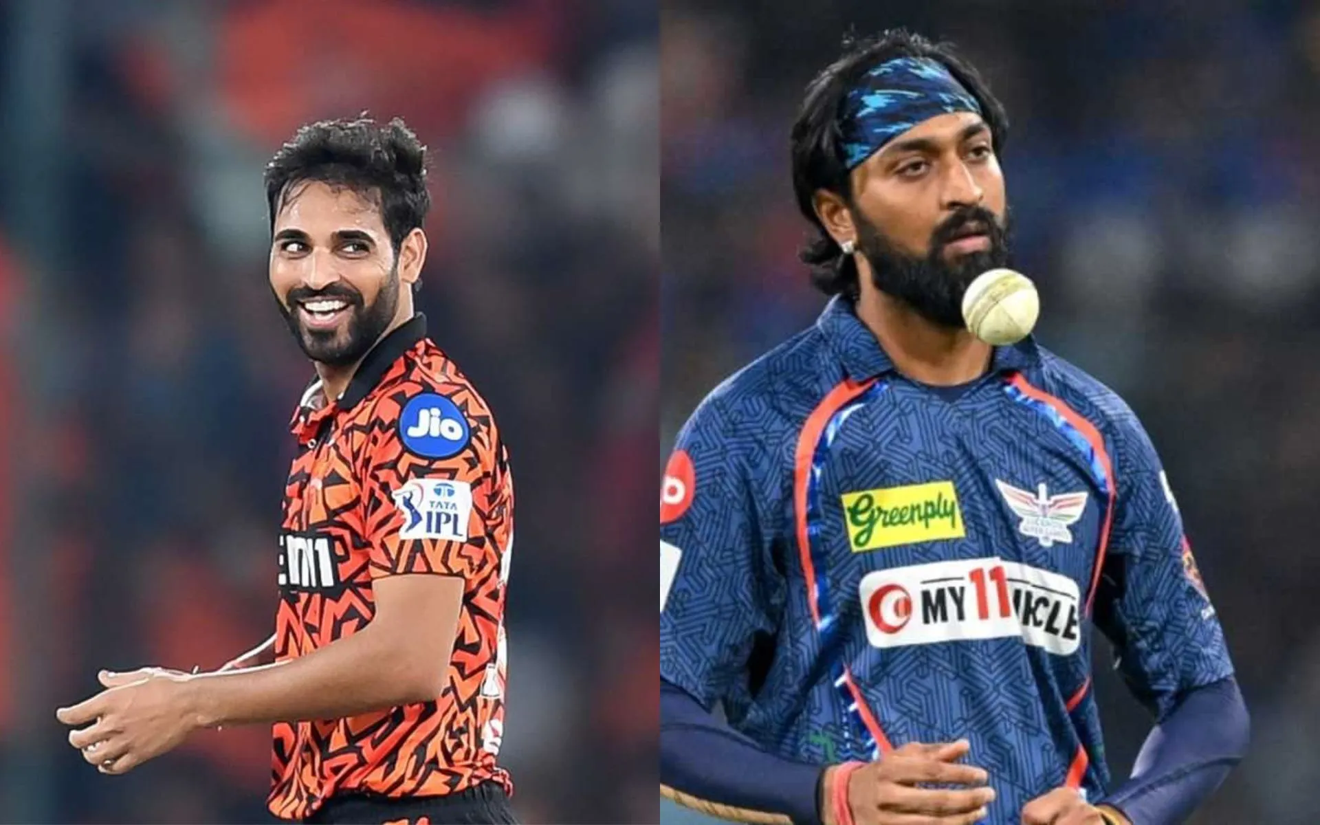 Bhuvneshwar Kumar and Krunal Pandya (Source:@ImTanujSingh,x.com)