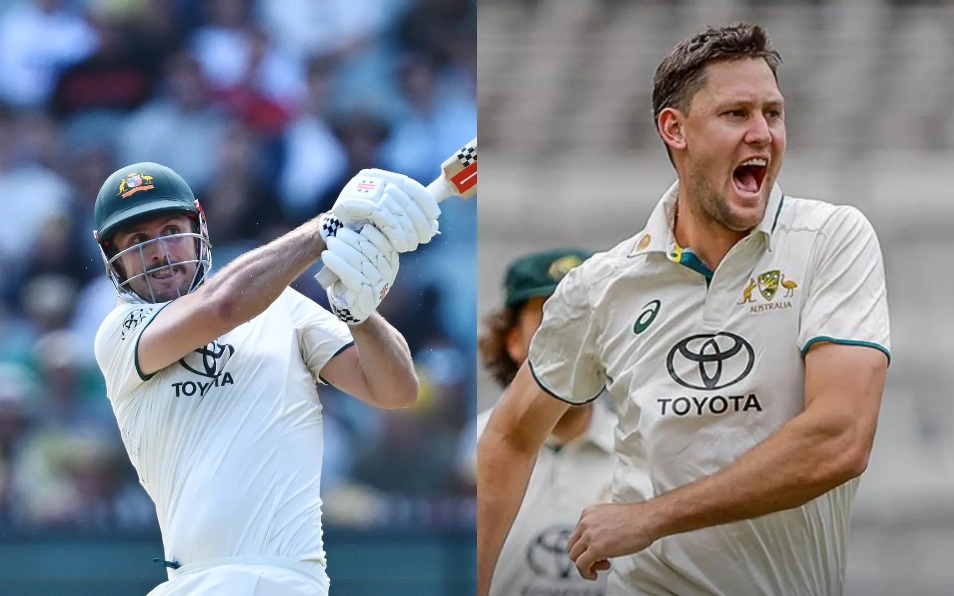 Mitchell Marsh and Beau Webster (Source:@FoxCricket,x.com)