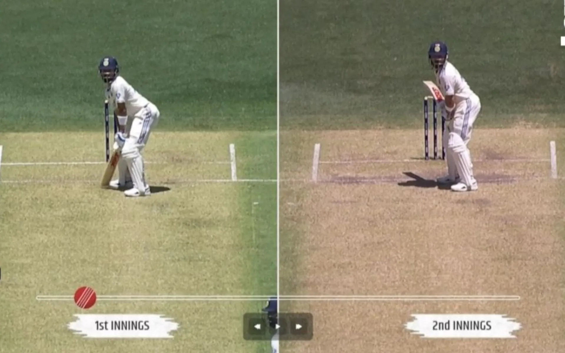 Virat Kohli changes stance in Perth Test to score a hundred [Source: @FOXcricket]