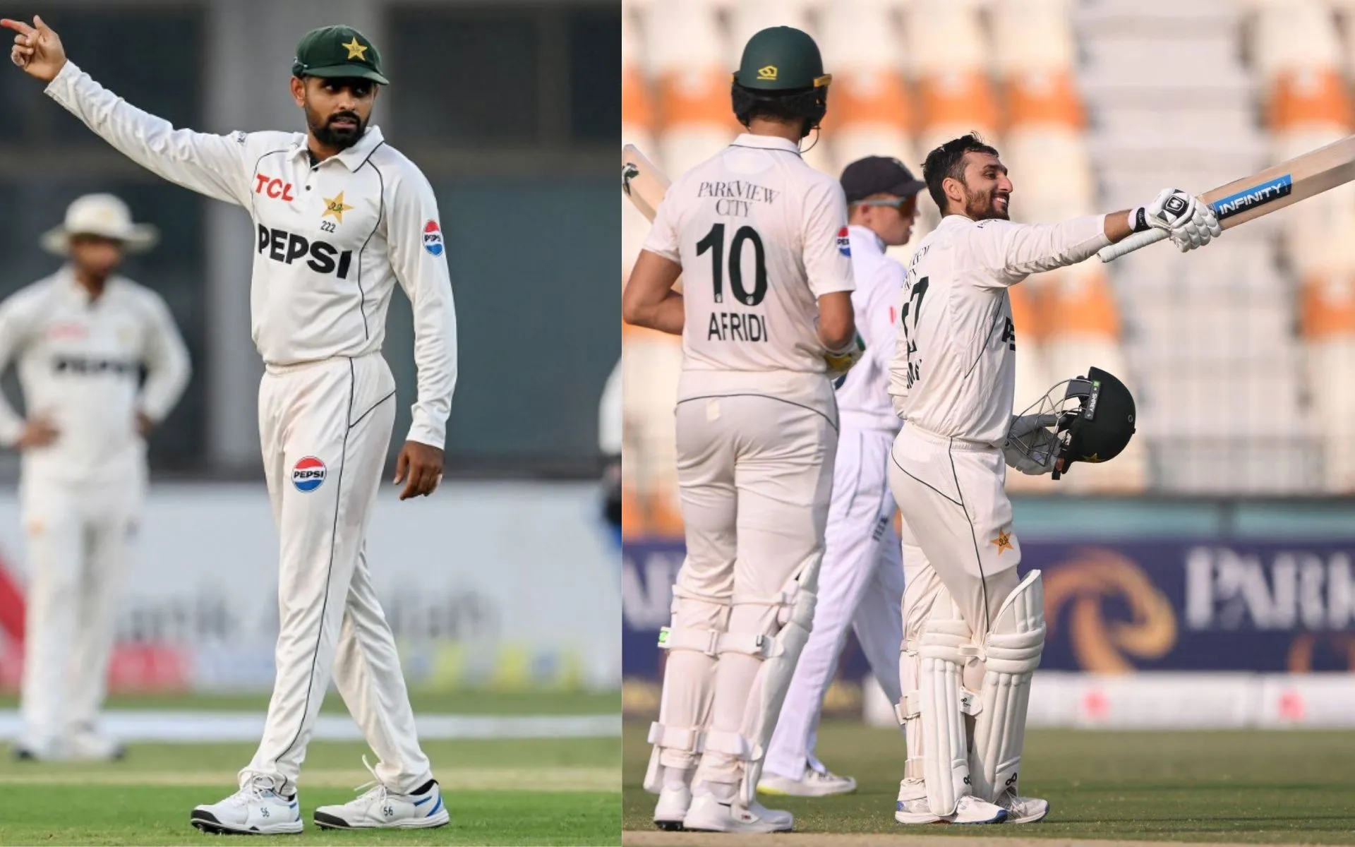 Babar Azam and Agha Salman (Source:@grassrootscric,x.com)
