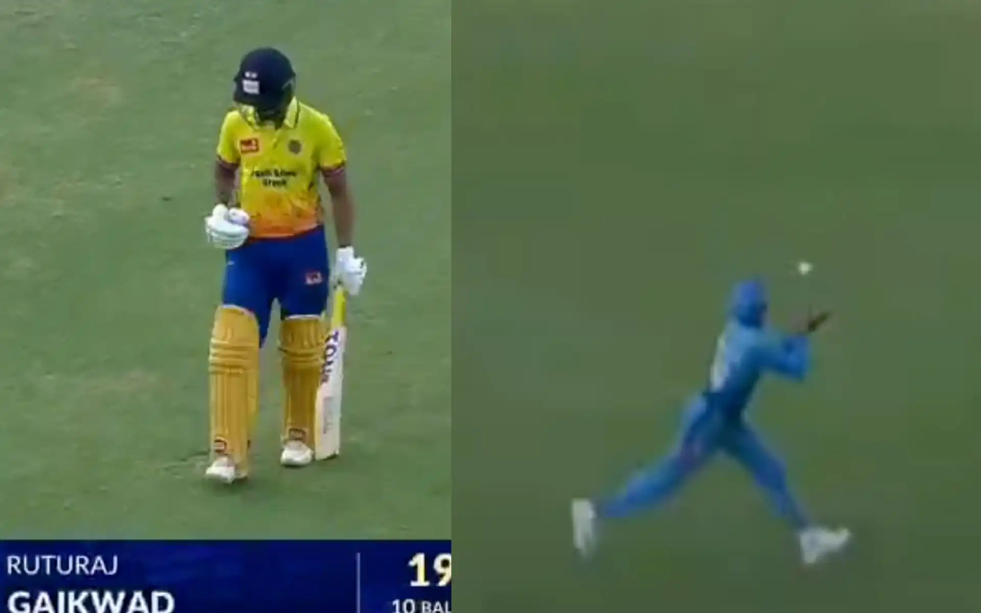Ruturaj Gaikwad was dismissed by Shardul Thakur in the SMAT [Source: @ProbuddhaBhatt1/x.com]