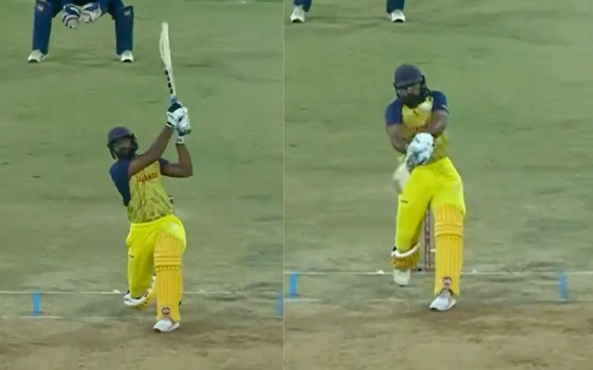 Vijay Shankar Hit Three Sixes Against Hardik Pandya in the SMAT [Source: Screen grab from @JioCinema/x.com]