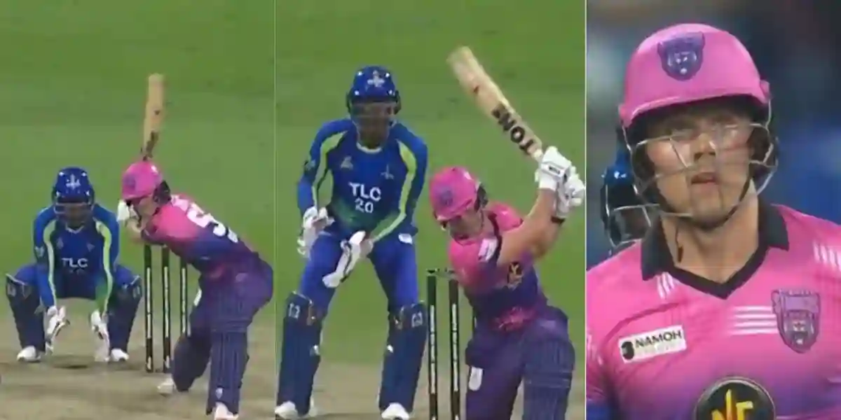 Dewald Brevis hit a stunning no-look six [Source: @FanCode/x.com]