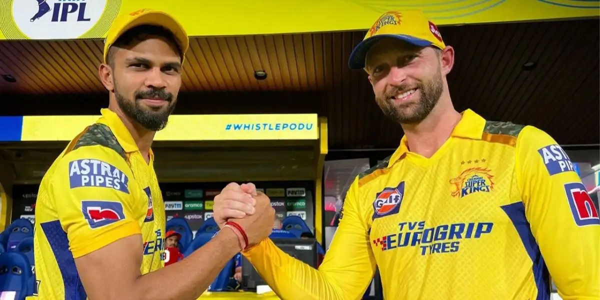 Ruturaj Gaikwad and Devon Conway [Source: @mufaddal_vohra/x.com]