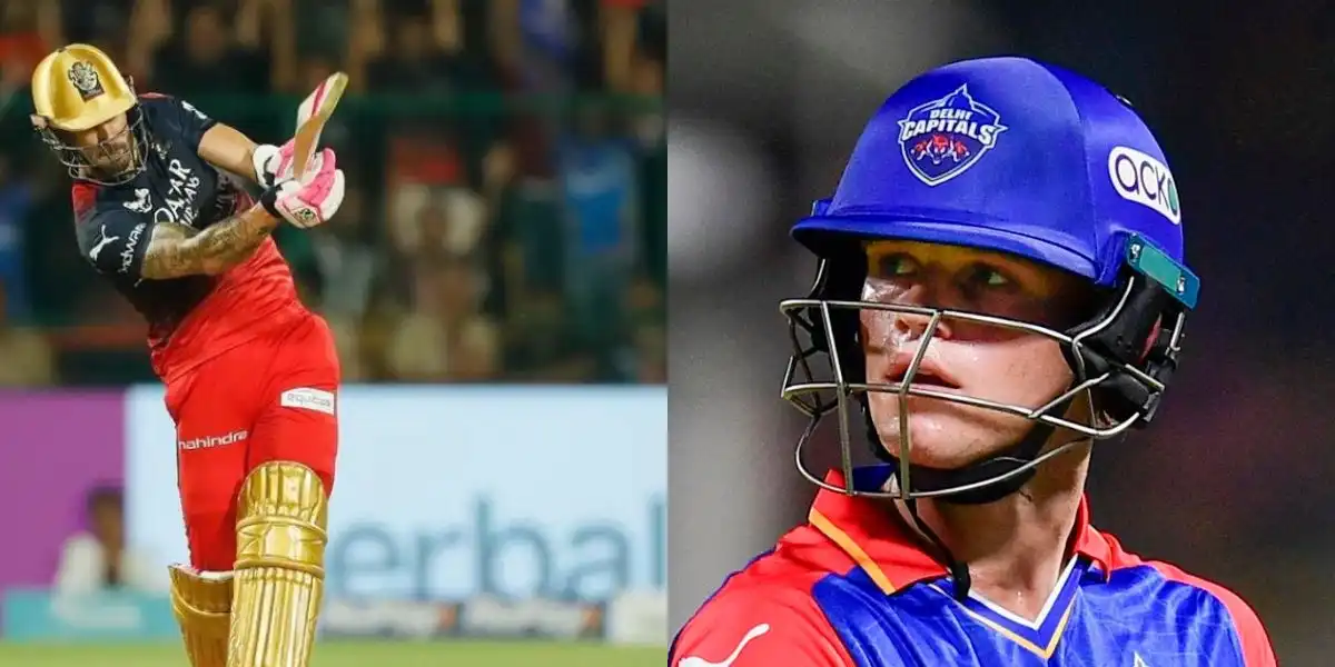 Faf du Plessis and Jake Fraser-McGurk [Source: @McGurk_Fancier, @Khelnowcricket/x.com]