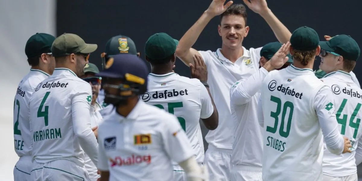 Marco Jansen decimated the Sri Lankan team in the 1st Test [Source: @CricUniverse7/x.com]