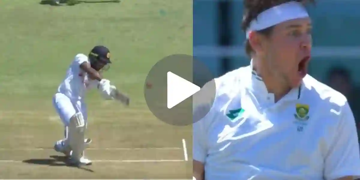 [Watch] Gerald Coetzee Owns Kamindu Mendis With A Ripper; Roars In Delight With Sheer Joy