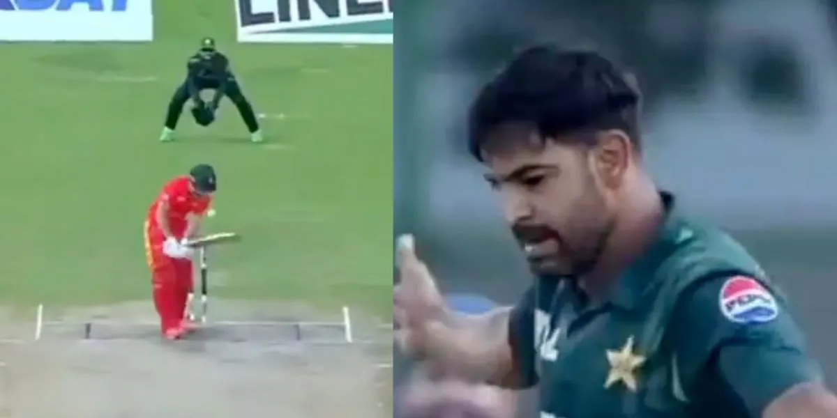 Sean Williams was cleaned up by Haris Rauf [Source: @gavaskar_theman/x.com]