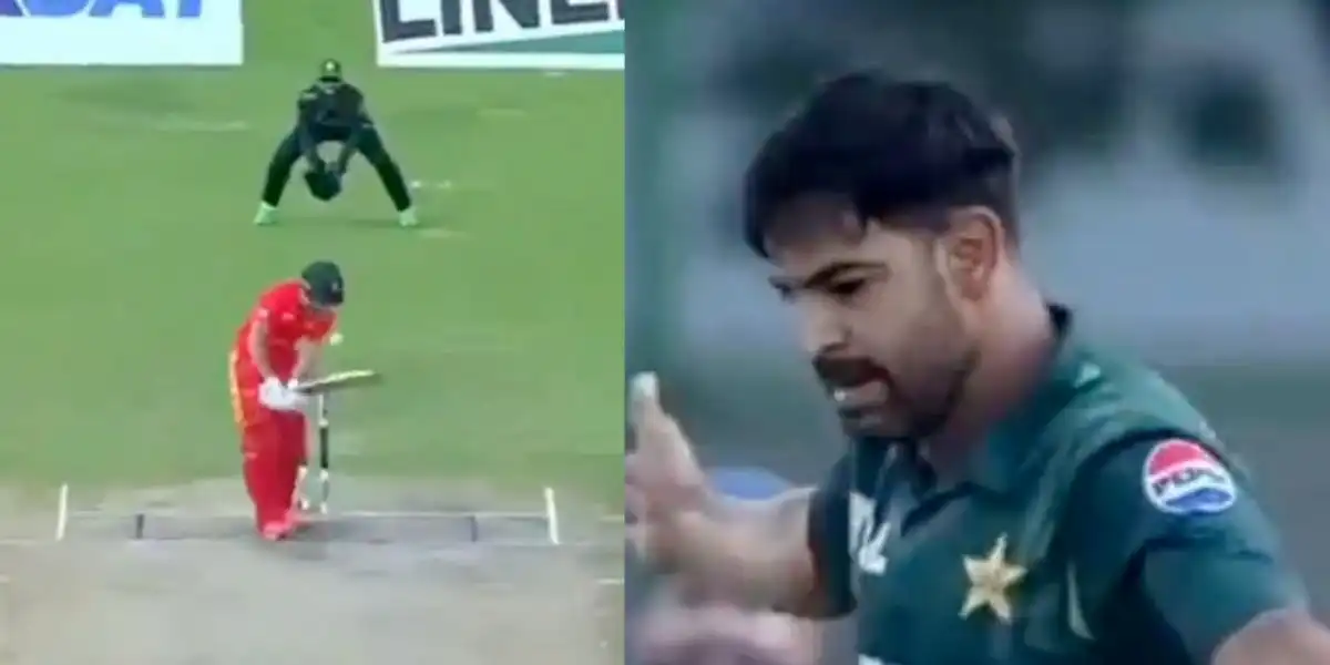 Sean Williams was cleaned up by Haris Rauf [Source: @gavaskar_theman/x.com]