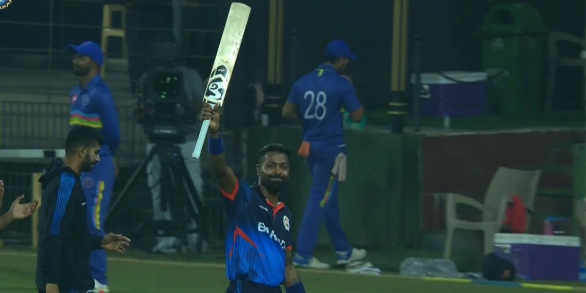 Hardik Pandya in SMAT 2024 [Source: @BCCIdomestic/X]