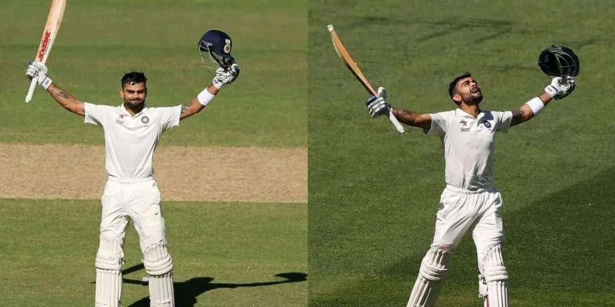 Kohli scored twin tons at Adelaide in 2014 [Source: @manisayzz/X.Com]
