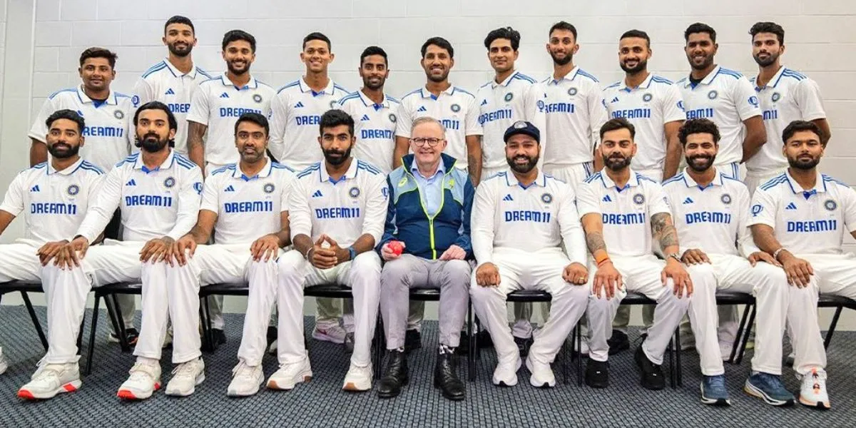The Indian Team With Australian Prime Minister (Source: @PANDITABHA16847/x.com)