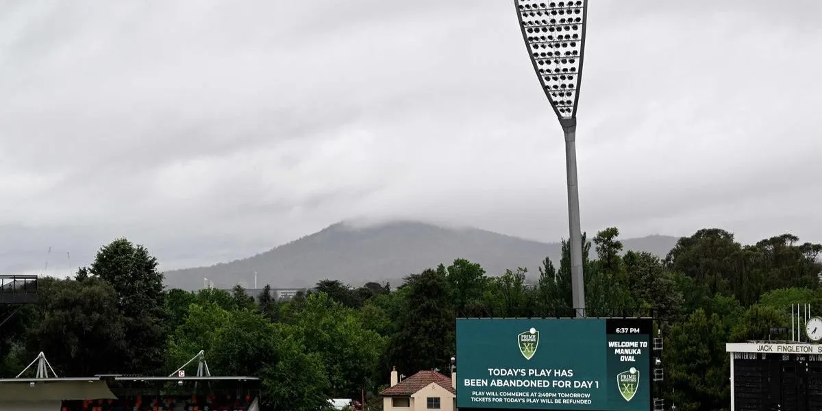 India vs Prime Minister's XI day 1 called off (Source:@_FaridKhan,x.com)