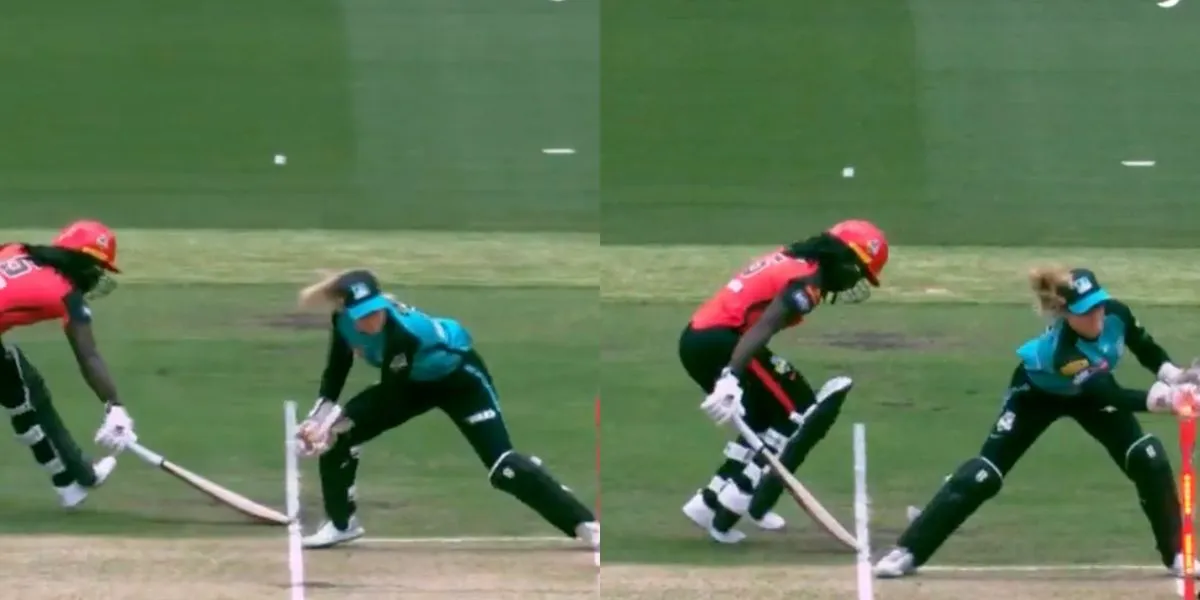 Deandra Dottin's runout dismissal in WBBL final [Source: @WBBL/X]