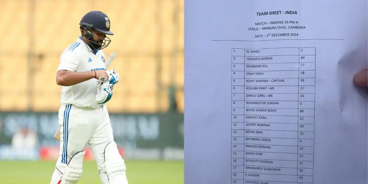 Rohit Sharma is likely not to open against the Prime Minister's XI [Source: @sujeetsuman1991/X.com]