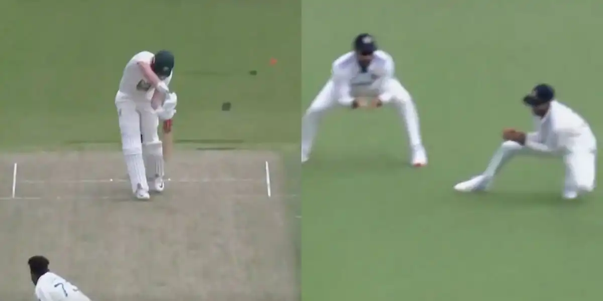 Siraj dismissed Renshaw [Source: @gavaskar_theman/X]