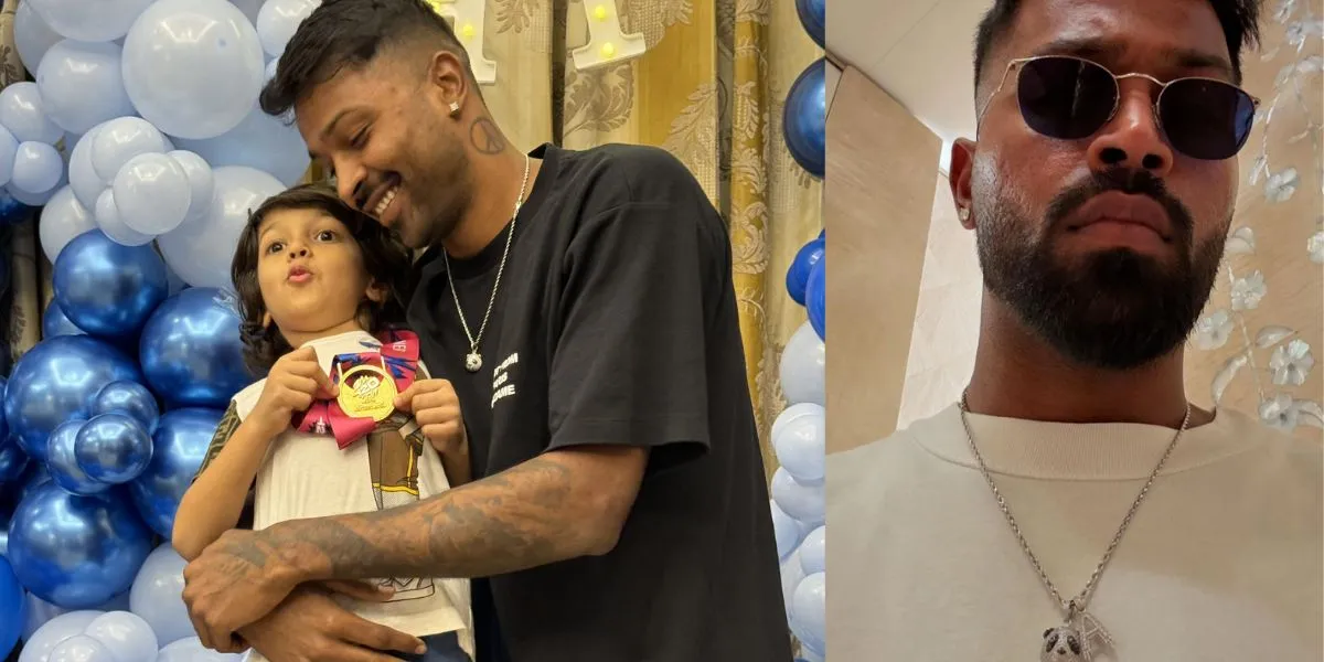 Hardik Pandya with son Agastya (Source:@hardikpandya93, insta)