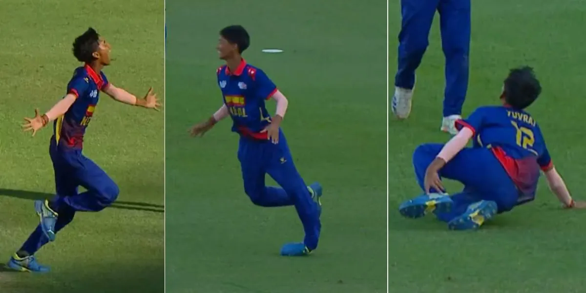 Yuvraj Khatri twisted his left angle [Source: @SonySportsNetwk/x.com]