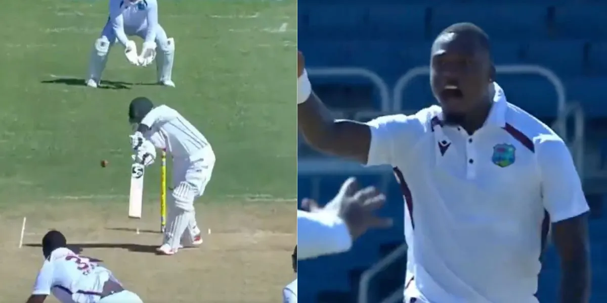 Litton Das gets dismissed by Jayden Seales in 2nd Test [Source: @FanCode/X.com]
