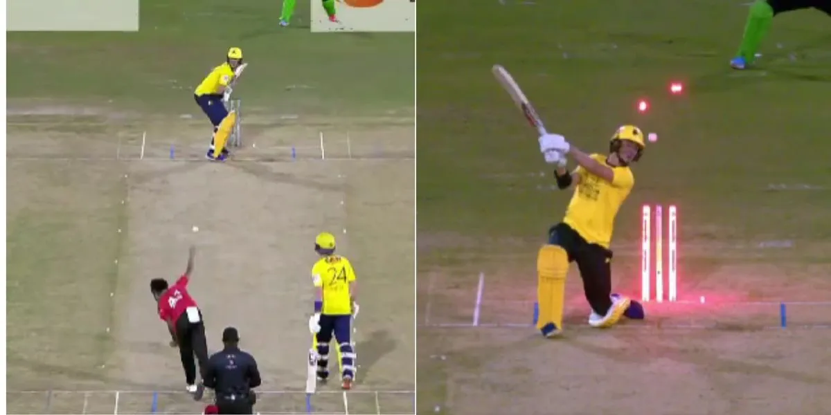 Tanzim Hasan Sakib bowled an absolute peach [Source: @gslt20/x.com]