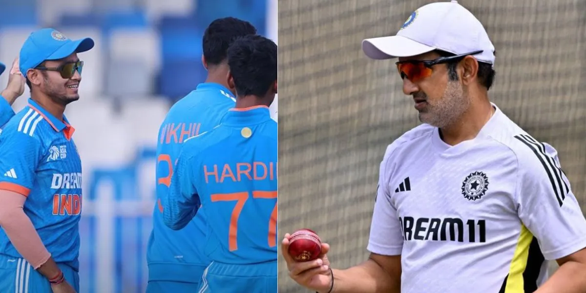 India U19 team and Gautam Gambhir [Source: @ACCMedia1, @AwaaraHoon/x]