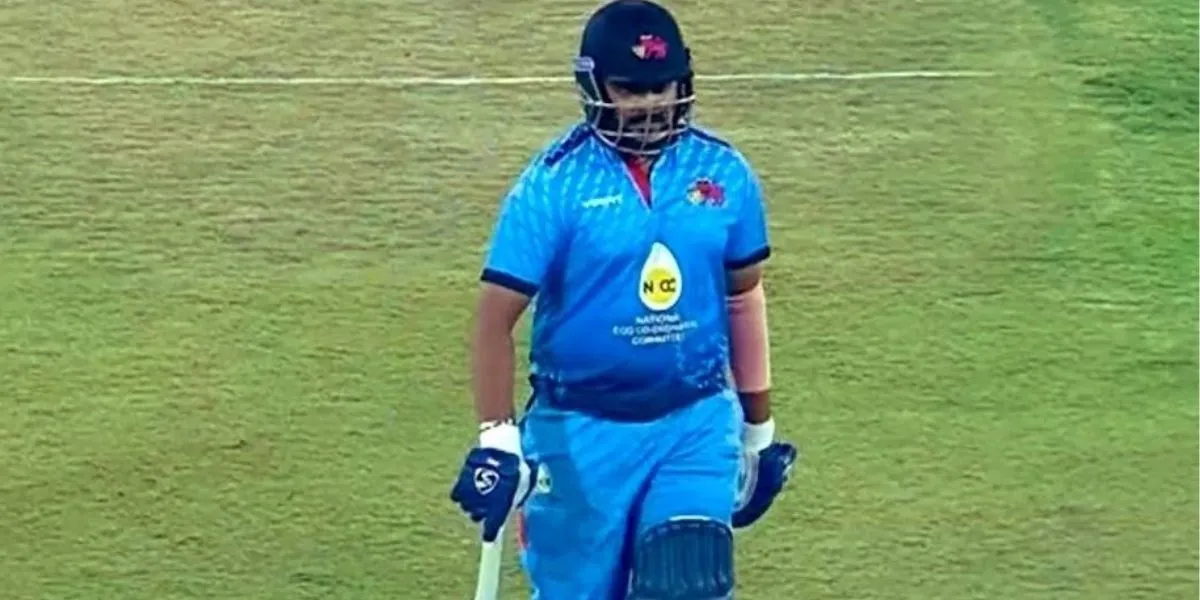 Prithvi Shaw during SMAT 2024 (Source:@academy_dinda/X.com)