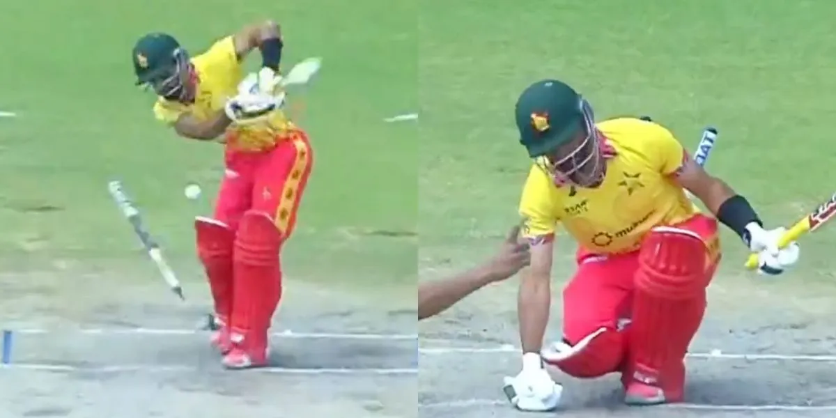 Sikandar Raza was cleaned up by Abbas Afridi [Source: @gavaskar_theman/x.com]