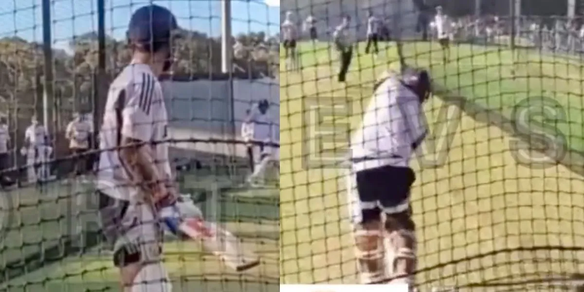 Virat Kohli and Rohit Sharma in net session (Source:@RevSportz,screengrab)