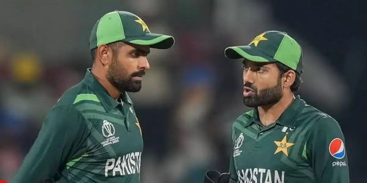 Babar Azam with Mohammad Rizwan [Source: @Vipintiwari952/X.com]