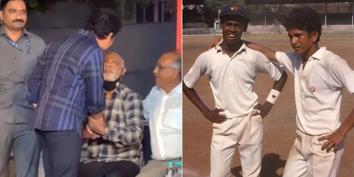 Tendulkar and Kambli are childhood friends [Source: @Vipintiwari952, @satisfyingcric/x.com]