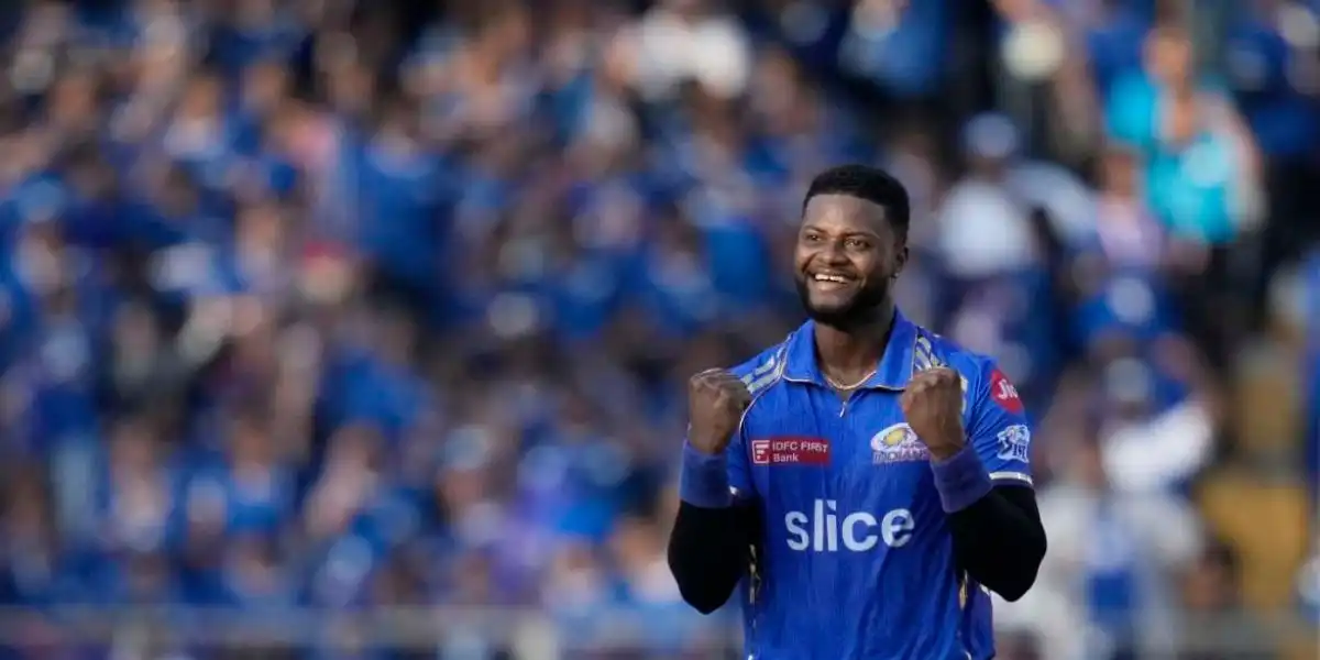 Romario Shepherd for MI [Source: @CricCrazyJohns/x.com]