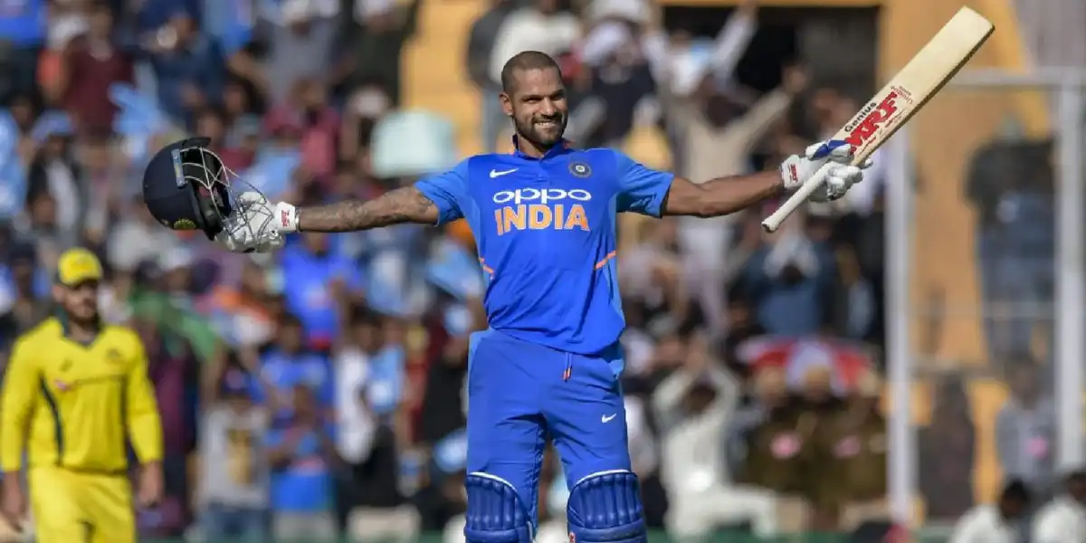 Shikhar Dhawan against Australia [Source: @NepalsRhinoArmy/X.com]